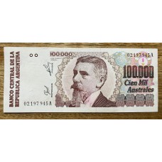 ARGENTINA COL. 727a BILLETE DE 100.000 AUSTRALES